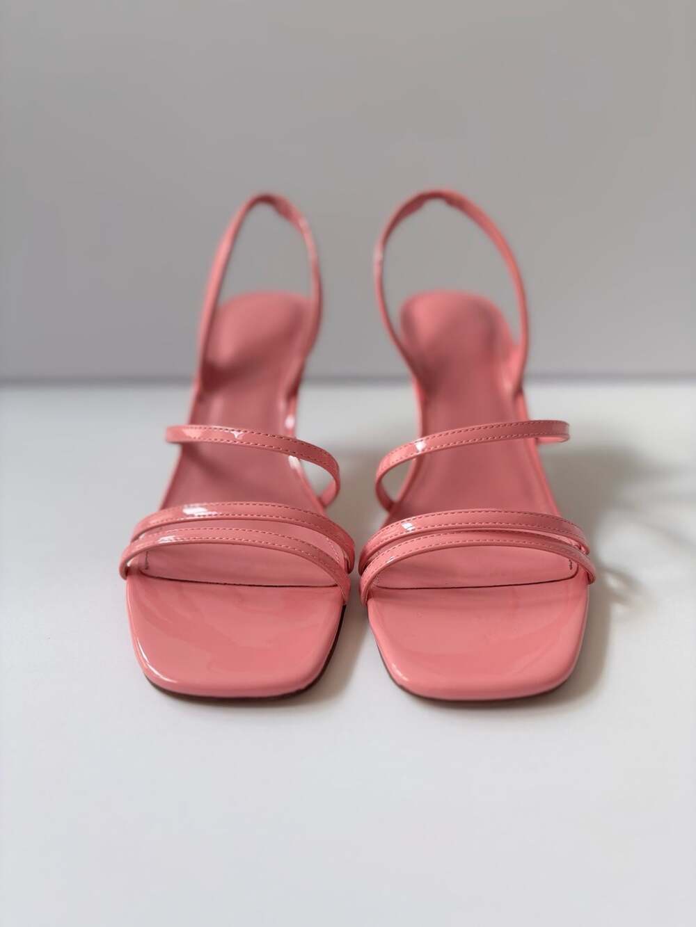 Marc Fisher Nalina Pink Patent Strappy Slingback Heeled Sandals